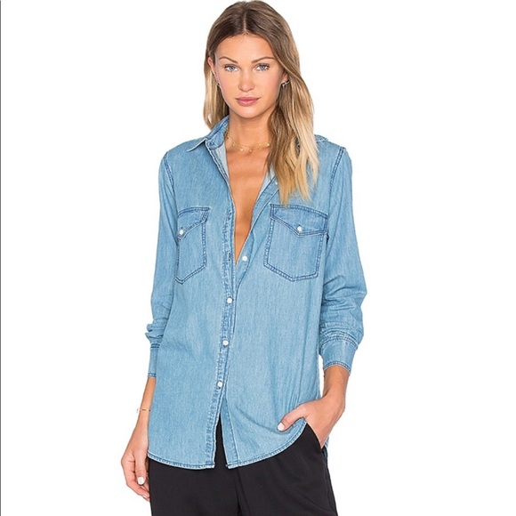 cupcakes & cashmere Tops - Cupcakes & Cashmere Golden State Chambray Top
